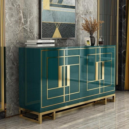 Glossy Polished Luxurious Wooden Buffet Table - Lixra