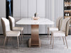 Illuminating Indoor Style Luxurious Look Marble Top Dining Table Set - Lixra