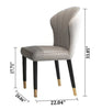 Modern High Back Curved Cozy Leather Dining Chairs - Lixra