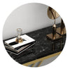 Light Luxury Glossy Finish Marble Top Accent Table - Lixra