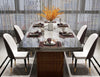 Contemporary High Quality Finish Wooden Base Marble Top Dining Table Set - Lixra