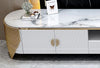Luxurious Corner Attraction Marble Top Wooden TV Stand - Lixra