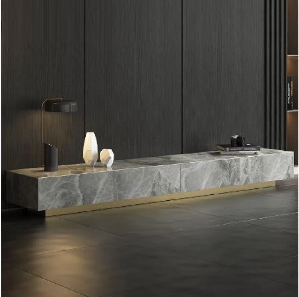 Italian Style Minimalistic Designed Marble Top TV Stand – Lixra.com