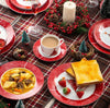 30-Piece Christmas Tree Pattern Porcelain Dinnerware Set / Lixra