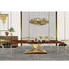 Vibrant Designed Polished Wooden Dining Table Set / Lixra