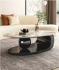 Sophisticated Touch Oval-Shaped Marble-Top Coffee Table / Lixra