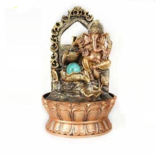 Home Inspired Style Gracious Lord Ganesha Water Fountain With LED Light - Lixra