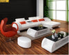 Impressive Spectacular Interior Designed L-Shaped Leather Sectional Sofa Set - Lixra 