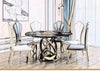 Creative Classified Modern Luxurious Marble Top Dining Table Set - Lixra