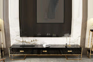 Wooden Black Modern TV Stand / Lixra