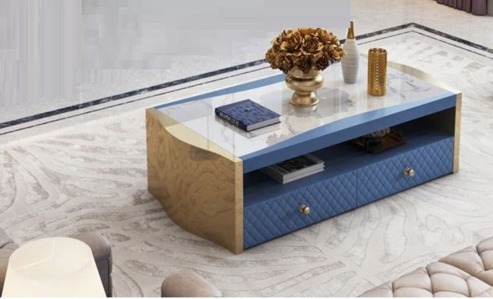 European Style Home Delight Marble Top Coffee Table - Lixra