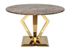 Modern Aesthetic Look Round Shaped Marble Top Dining Table - Lixra