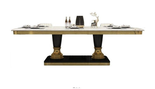 Magnificent Look Luxurious Marble Top Dining Table - Lixra