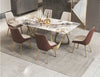 Incredible Ideal Look Luxurious Marble Top Dining Table Set - Lixra
