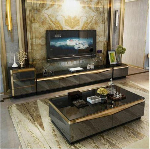 Splendid Excellent Finish Wooden Coffee Table and TV Stand - Lixra