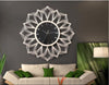 Circular Flower Shaped Creative Metal Wall Clock - Lixra
