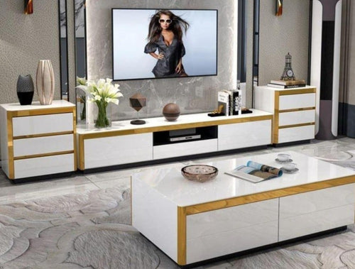 Dream Style Modern Light Luxury Wooden Coffee Table and TV Stand - Lixra