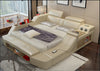 Smart Design Home Relief Comfy Leather Bed-Lixra