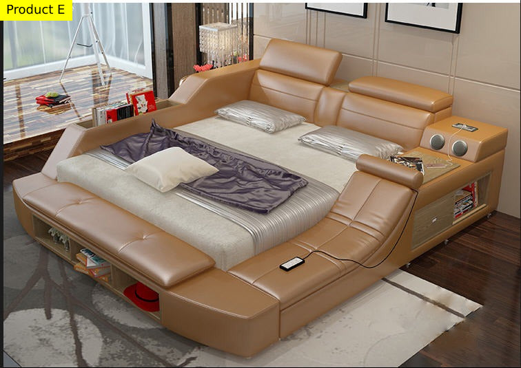 Smart Design Fabulous Comfy Leather Bed- Lixra.com
