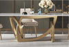 Fine Finish Rectangular Shaped Marble Top Dining Table Set - Lixra