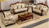 Ancient Style Solid Wooden Carved Fabric Sofa Set - Lixra