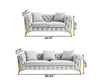 Luxurious Contemporary Chesterfield Designed Fabric Sofa Set - Lixra 