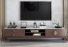 European Style Solid Wooden Built Marble Top TV Stand - Lixra