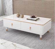Minimalist Wooden Finish Coffee Table / Lixra