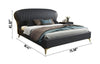 Modern Interior Style Rich Look Rustic Leather Bed - Lixra