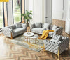  Luxurious Contemporary Chesterfield Designed Fabric Sofa Set - Lixra