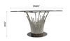 Light Luxury Stainless Steel Construct Glass Top Dining Table - Lixra