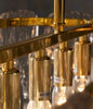 Dazzling Ice Droplets Crystal Designed Golden Metal LED Chandelier  - Lixra