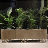 Polished Wood Modern TV Stand / Lixra