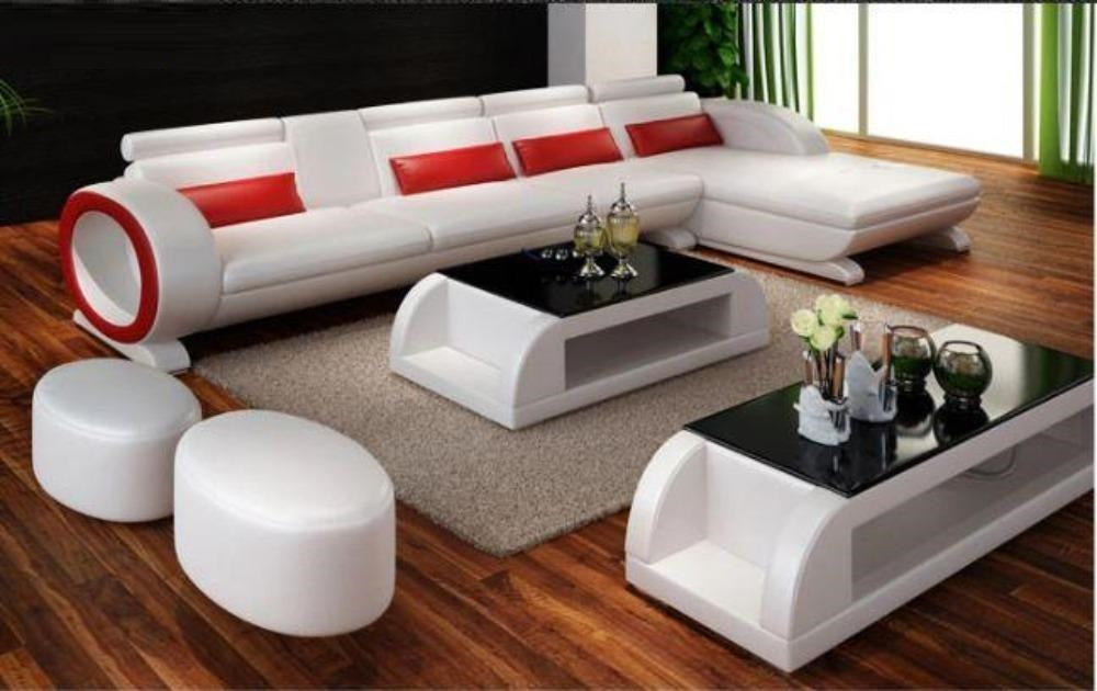 Grand Exclusive Home Comfort Leather Sectional Sofa Set - Lixra