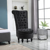 Retro Style Royal Design Button-Tufted High Back Accent Chair / Lixra