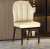 Light Luxury Glossy Finish Leather Dining Chairs - Lixra