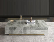 Polished Wooden Coffee Table for Living Room / Lixra