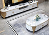 Home Desire Luxurious Look Marble Top Wooden Coffee Table and TV Stand - Lixra