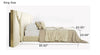 Remarkable Magma Gold Effect Fabric Finish Wooden Bed
