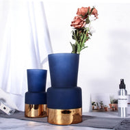 Golden Finish Decorative Flower Vase / Lixra