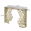 Contemporary Style Metallic Frame Marble Top Accent Table / Lixra