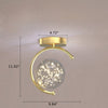 Glossy Finish Black and Gold Luxurious Semi Flush Mounted Ceiling Light / Lixra