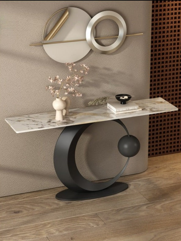 Lavish Design Modern Marble Top Accent Table / Lixra