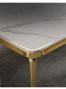 Italian Style Glamourous Marble-Top Dining Table Set / Lixra