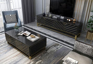 Ultra Modern Wooden TV Cabinet With Coffee Table / Lixra
