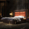Contemporary Style Magnificent Leather Bed / Lixra