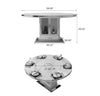 Modern Multi-Functional Marble-Top Dining Table with Lazy Susan / Lixra