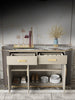 Luxurious Marble Top Wooden Buffet Table With Drawers and Shelves / Lixra