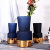 Golden Finish Flower Vase For Home Decoration / Lixra