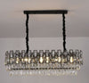 Modern Stylish Oval Hanging Black Chandelier - Lixra